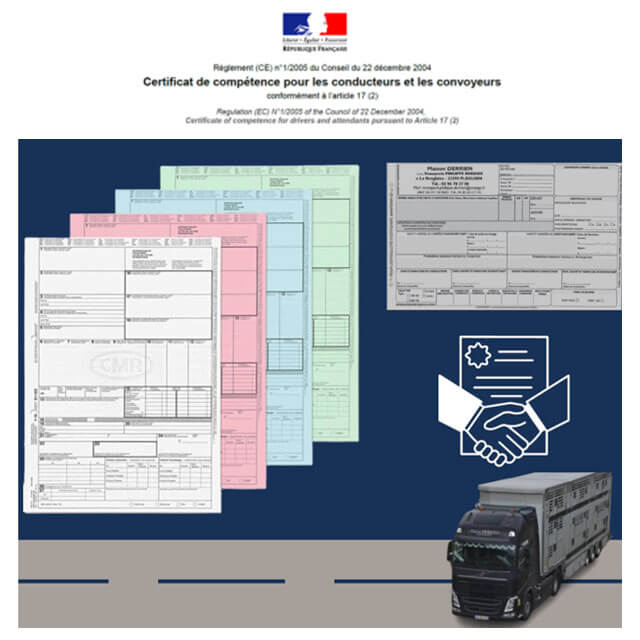 Gestion des documents de transport routier d'animaux vivants, Maison Derrien, Bretagne